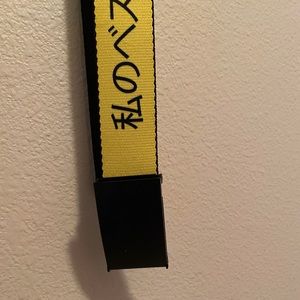 buckle down kanji black web belt